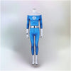 Invisible Woman costume displayed on a mannequin with a light grey background.