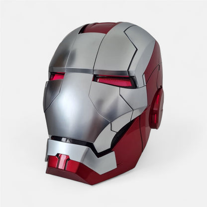 Iron Man Helmet MK5 Silver Matte Jarvis Voice Activation