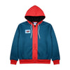 Miles Morales hoodie laid flat with white background.