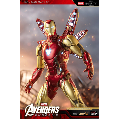 ZD Toys Iron Man Mark 85 LED action figure, back view.