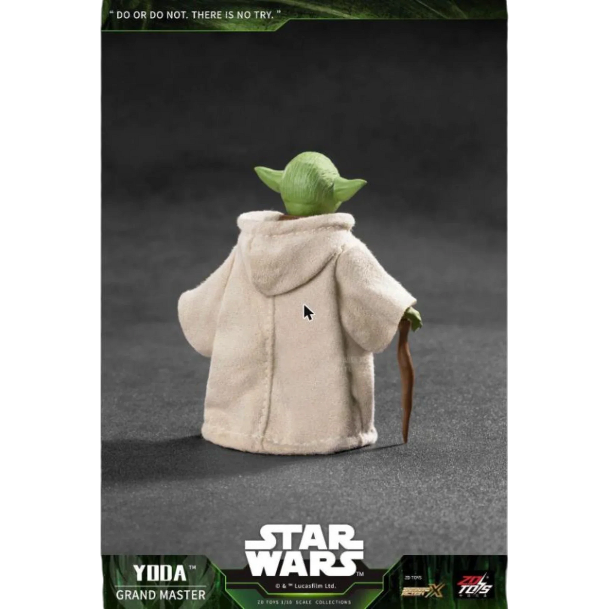 ZD Toys Yoda action figure, back view.