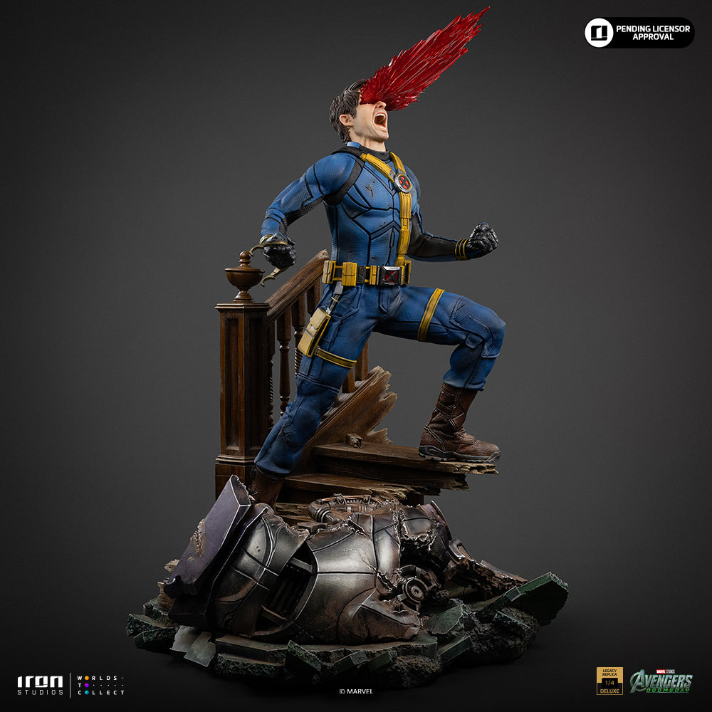 Iron Studios Cyclops Legacy Replica 1/4 Statue, Deluxe Ver statue - unpainted prototype detail view, alternate power-effect part 3