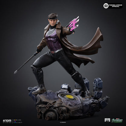 Iron Studios Gambit Avengers: Doomsday BDS 1/10 statue - unpainted prototype detail view 3