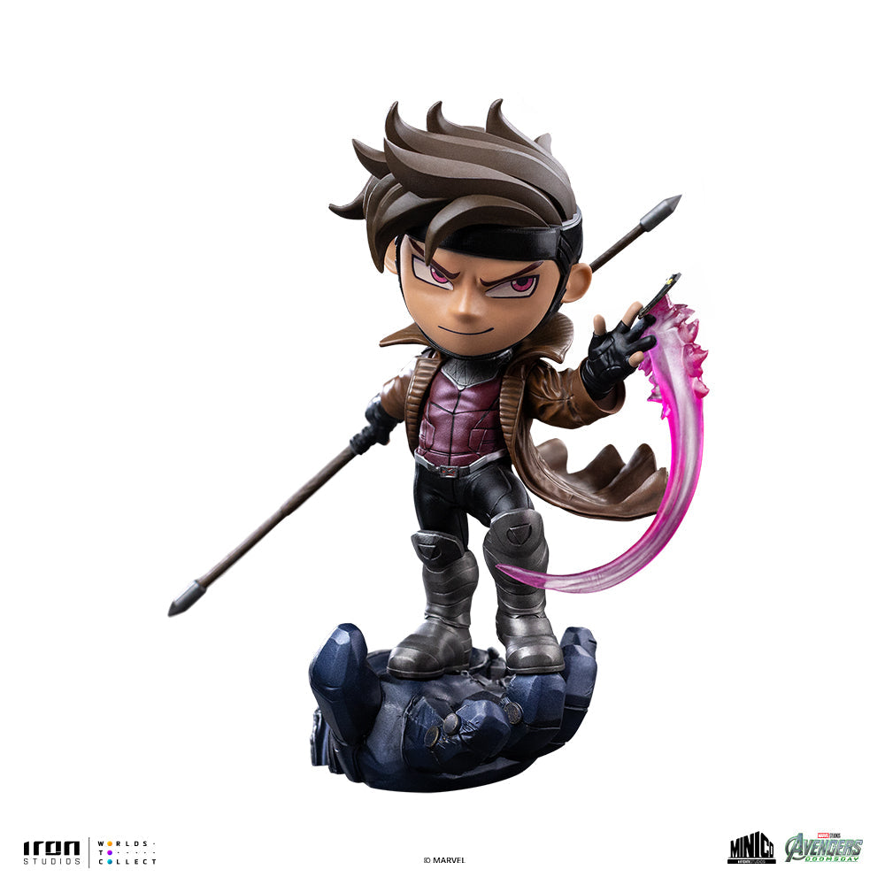 Iron Studios Gambit Avengers: Doomsday MiniCo statue - alternate angle view on white background 1