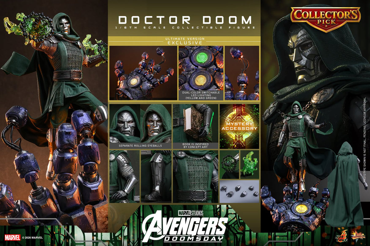 Hot Toys Doctor Doom Avengers Doomsday Ultimate 1/6 scale figure — figure with diorama